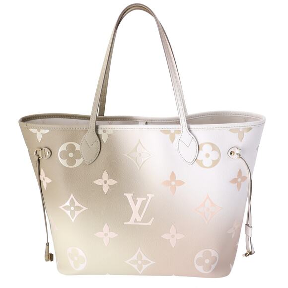 Louis Vuitton Neverfull MM Spring In The City Tote Bag Sunset Khaki Monogram - Picture 8 of 9